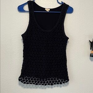 J. Crew Midnight Blue Textured Tank Top